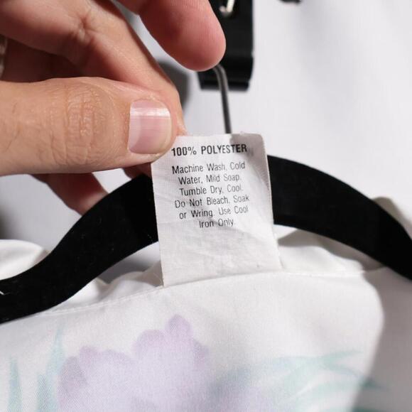 VTG 60s Royal Creations Hawaii Floral Tropical Purple White Button Up Top Mens M - Picture 4 of 6